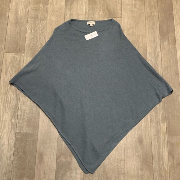 Womens NWT Loft Wool Blend Crewneck Pullover Poncho Sweater‎ - Picture 1 of 9